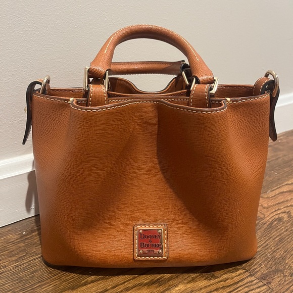 Dooney & Bourke Handbags - Dooney & Bourke MINI barlow saffiano tan